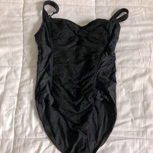 Size medium black one piece swimsuit